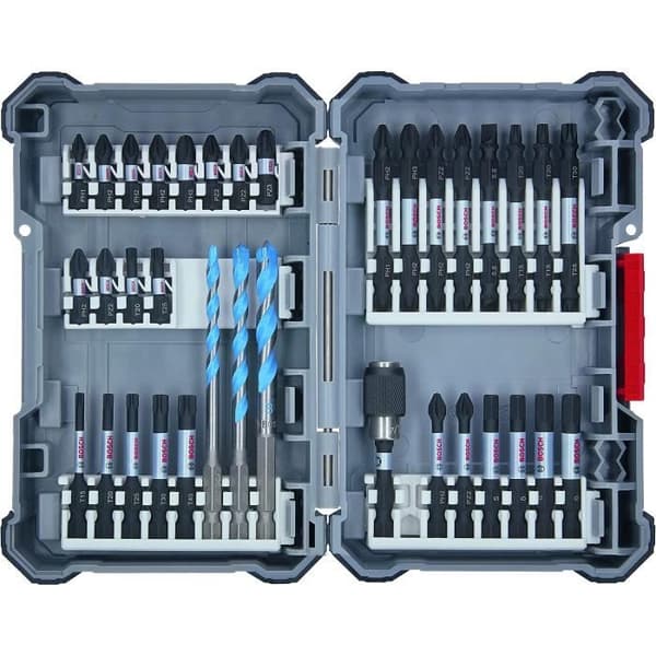 Bosch tillbehör 35-delad skruvmejselbitssats (välj och klicka, tillbehör för slagskruvdragare