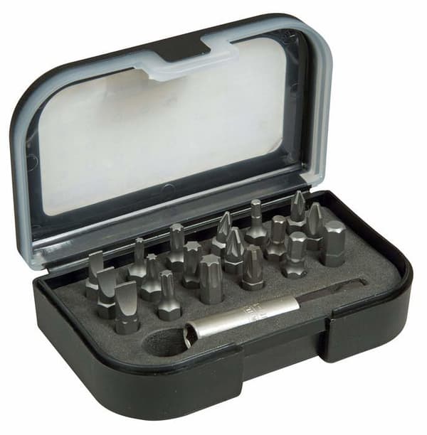 STANLEY Skruvmejselbitssats 1/4" 25 mm - set med 19 delar - proffssortiment