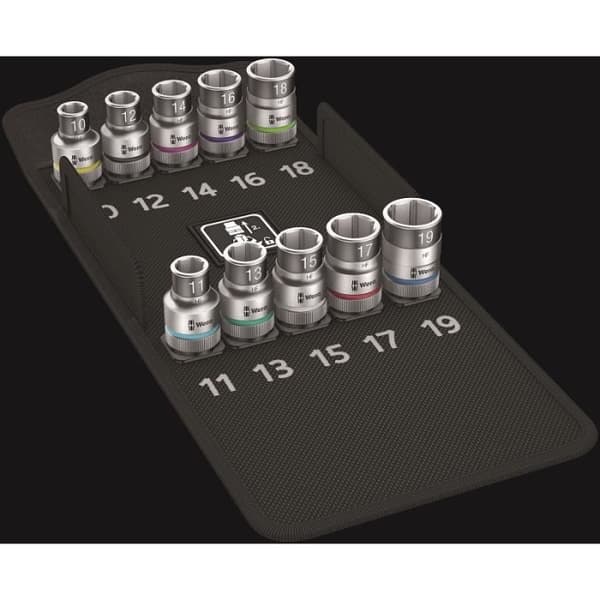 Set med 10 1/2 tums HF-uttag WERA 05004203001