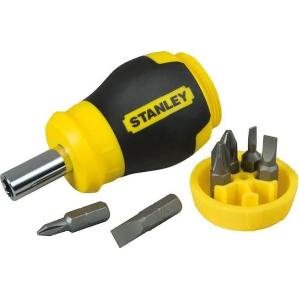 STANLEY bi-material kulbitshållare skruvmejsel - 0-66-357 - 6 bitar ingår