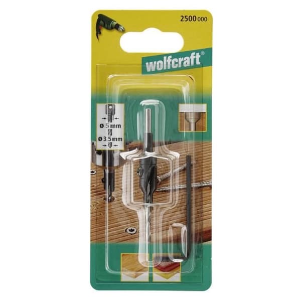 WOLFCRAFT Överfräs i lövträ - 3,5 x 9,5 mm