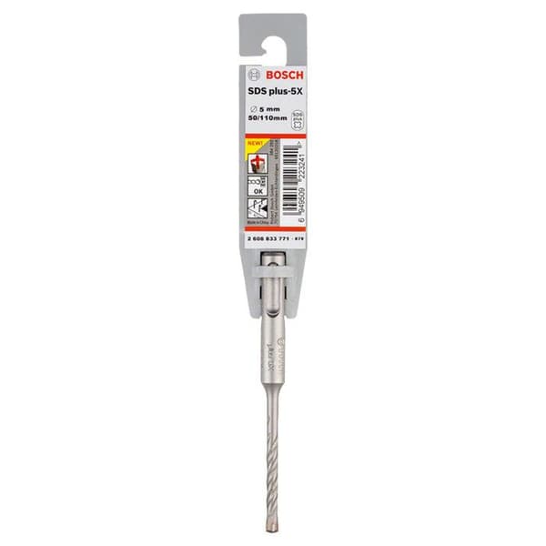 Bosch SDS-plus-5X Borr för betong, murverk, armerad betong 5 mm SDS-plus längd: 110 mm