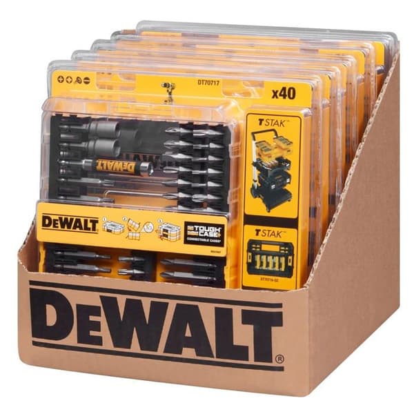 Coffret med bitar - DEWALT - DT70717 - 40 delar - TOUGHCASE - Kompatibel med TSTAK