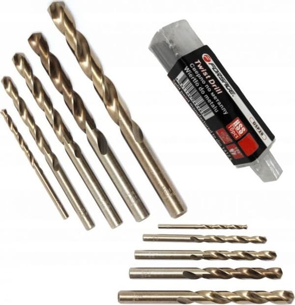 Forsage - F-DSP60 - Borrmaskin Borr för metaller HSS 6,0 mm (10 bitar) i plastlåda