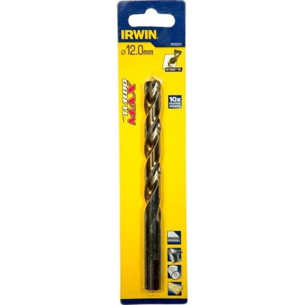 Metallborr - IRWIN - Turbomax - 12x151 mm - Snabbstål - Skärvinkel 140°