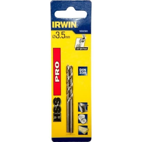 Borrar - IRWIN - Pro slipade mejslar - DIN 338 HSS - 3,5 mm - 2 stycken