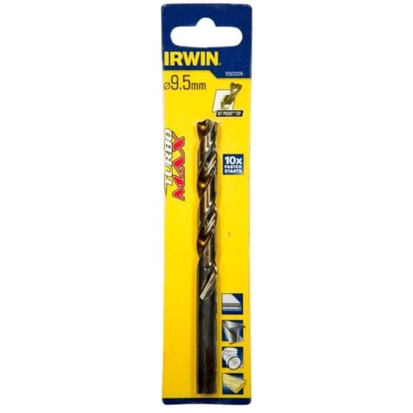 Metallborr - IRWIN - Turbomax - 9,5 mm - Snabbhärdat stål - 125 mm längd