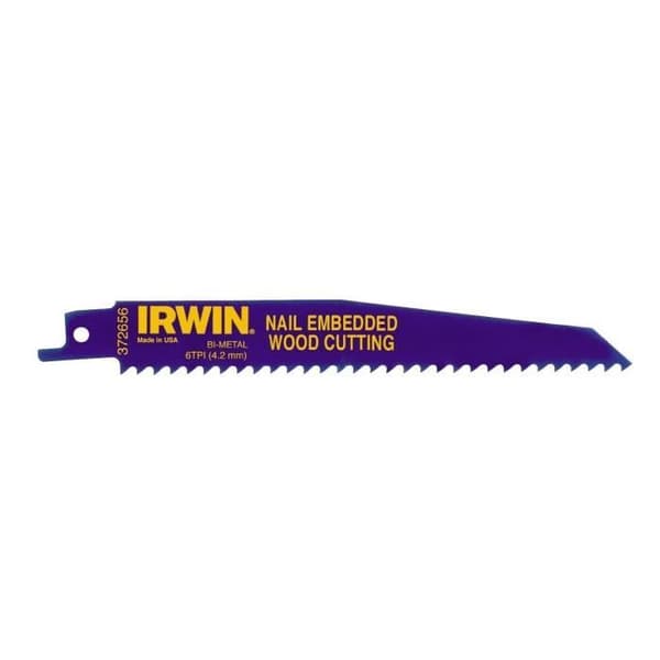 IRWIN 5-pack fram- och återgående sågblad - för dubbat trä - 956R - 6TPI - 225 mm