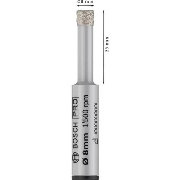Foret diamant PRO Keramik torr 8x33x13mm BOSCH 2608599055