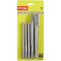Pikkukuva 1 / 2: RYOBI 3-kärkinen sarja (6 mm, 8 mm, 10 mm) ja 2 SDS + talttaa (1 kärki ja 1 tasapäinen) RAKSP05