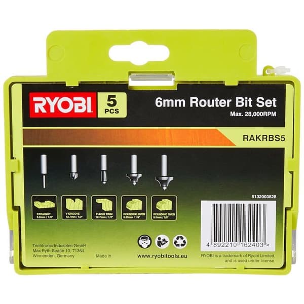 RYOBI Ask med 5 färgglada jordgubbar. stjärtdiameter 6 mm