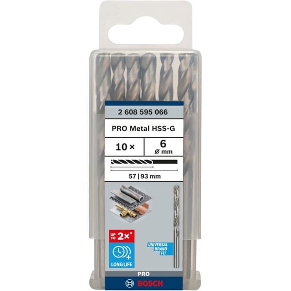 Bosch HSS-G markborr, DIN 338 6 x 57 x 93 mm