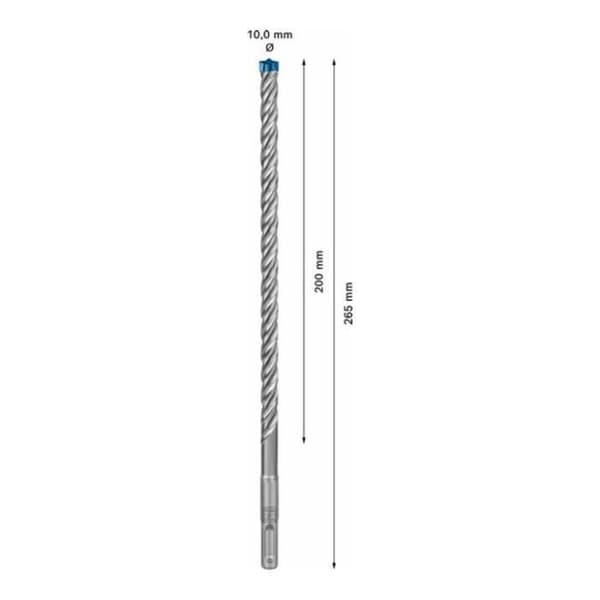 10 betongborrar för SDS-Plus 7X perforator 10 x 200 x 265 mm - BOSCH EXPERT - 2608900172