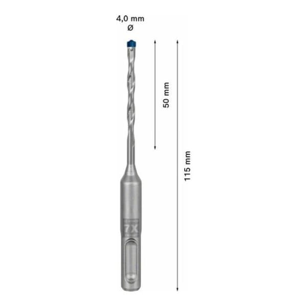 Betongborr - BOSCH EXPERT - 7X 4 x 50 x 115mm - Huvud i hårdmetall - SDS-Plus - Hållbar