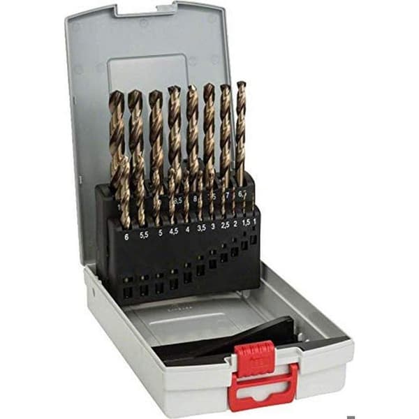Bosch HSS-Co metallborrkronor (koboltlegering), DIN 338, 19 delar ProBox Set 1-10 mm
