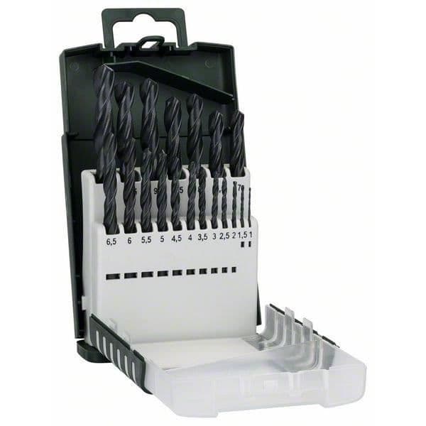 Accessoarer - BOSCH - set med 19 HSS-borrar - Diameter 1-10mm - Längd 200mm - Svart