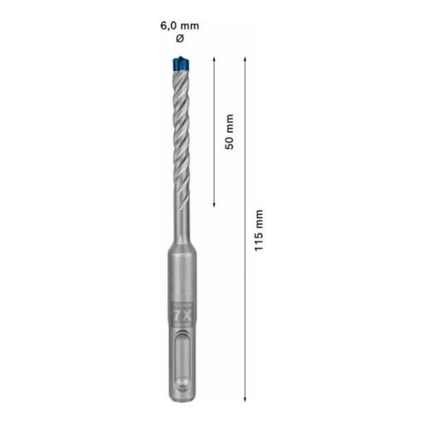 10 betongborrar för SDS-Plus 7X EXPERT borr 6X50X115 mm - BOSCH - 2608900159