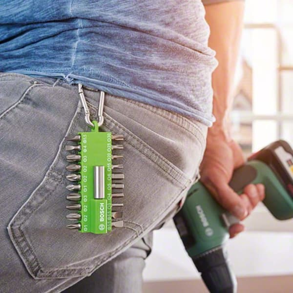 Skruvmejselbitssortiment - Bosch - 2607002823 - 21 stycken - Karbinhake - Korsformad