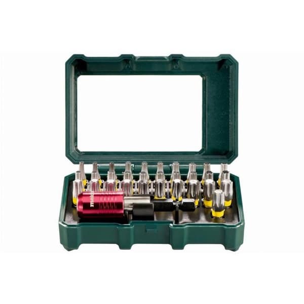 Spel av bitar - Metabo - 62670900 - 32 delar - Torx - Krom-Vanadium Stål