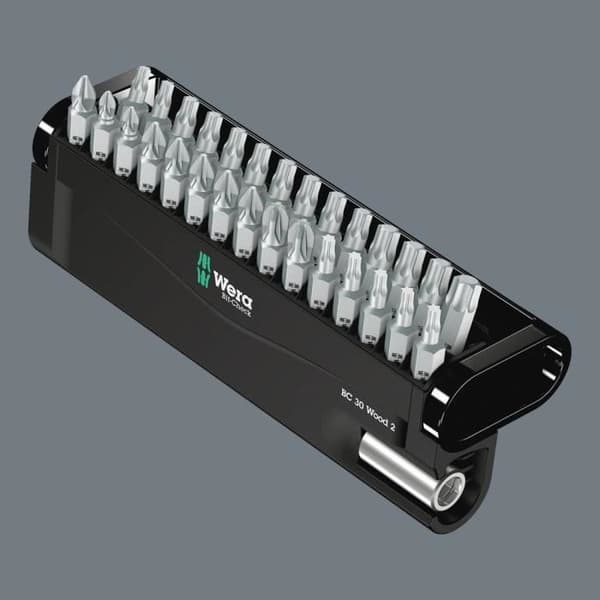 Wera Bit-Check 30 Wood 2 SB 05057438001 Bitset 30 st Phillips cross, Pozidriv skruvar, TORX