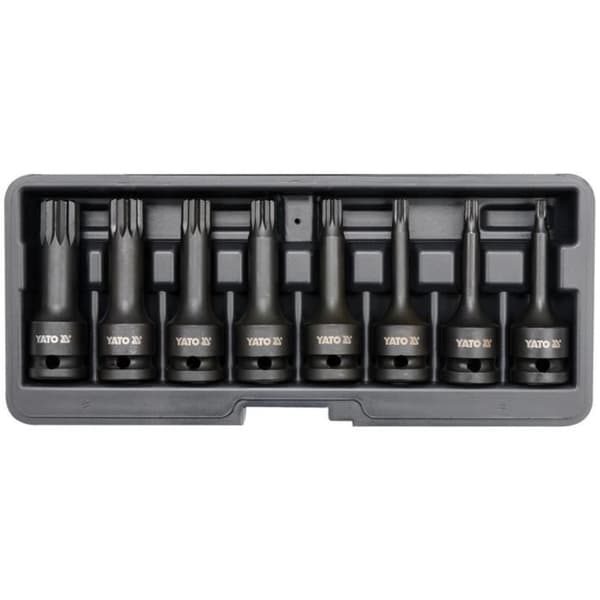 YATO 8 st Impact Socket Kit Svart YT-1069