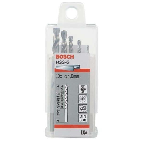Borr för metall - BOSCH - HSS 4 mm - DIN 338