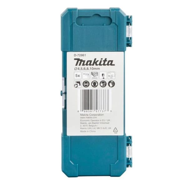 Borrverktyg - MAKITA - D-72861 - Set med 5 träborrkronor - Höghastighetsstål