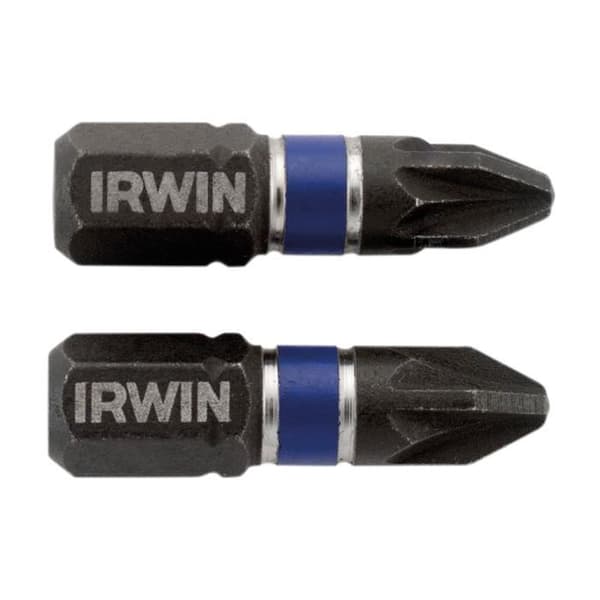 IRWIN Pozi PZ2 Skruvmejsel Impact 25mm Paket med 20 IRW1923357