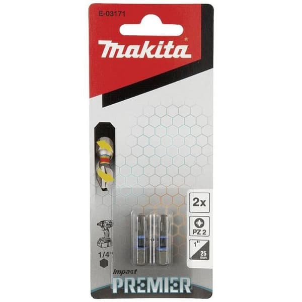 Makita Makita E-03171 Torsion Control Technology Pozidriv skruvbitssats