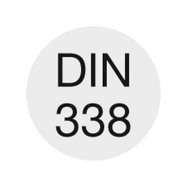 Spiralborr med cylindriskt skaft, tillverkad av snabbstål, typ N, DIN 338, ytbelagd med TiN, Ø h8: 9,40 mm, L...