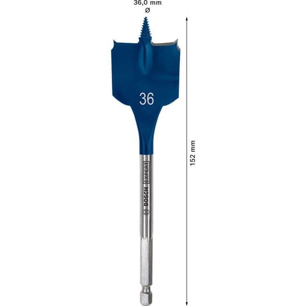 Platt träborr - Bosch - Expert SelfCut Speed - 36 mm - Längd 152 mm - 1 st.