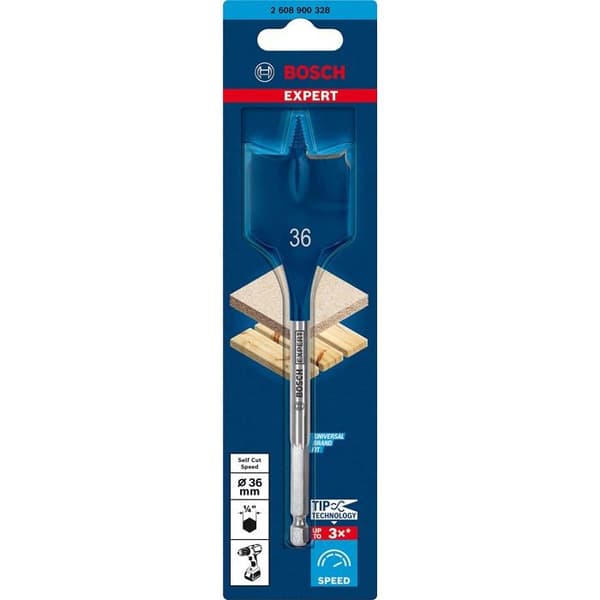 Platt träborr - Bosch - Expert SelfCut Speed - 36 mm - Längd 152 mm - 1 st.