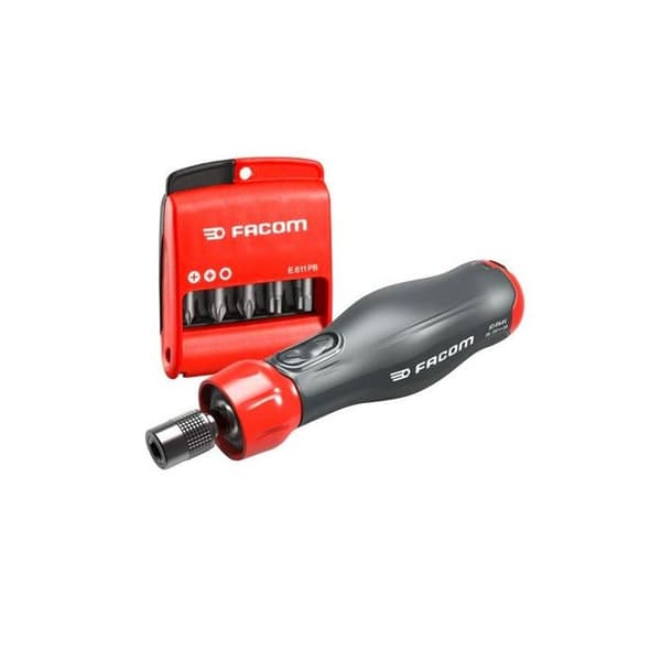 Batteridriven skruvmejsel - Facom - E-PROTWIST - 10 bitar - 6-kants - Bi-material