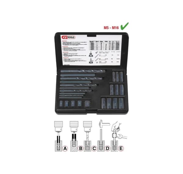 Broken Bolt Removal Kit M5-M16, KS Tools