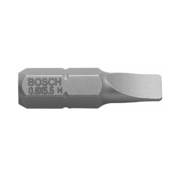BOSCH Bits för spårskruvar - 0,6x4,5 mm - H 25 mm