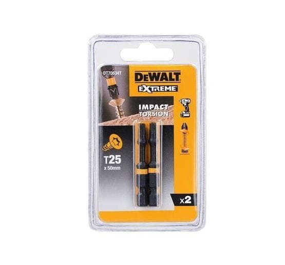 DEWALT SLAGMUTS T25x50 / 2 st. EXTREM SLAGTORSION