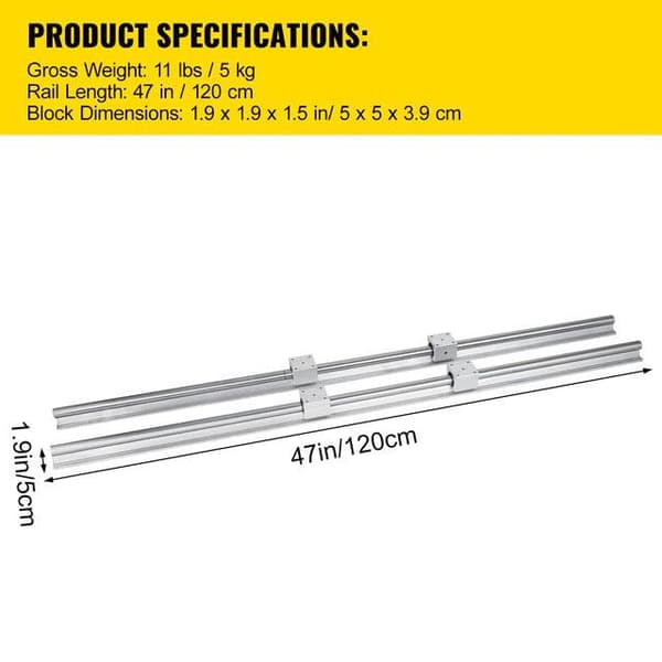 2st SBR20-1200mm linjära styrskenor, exakta och hållbara, lätta att installera, bred applikation