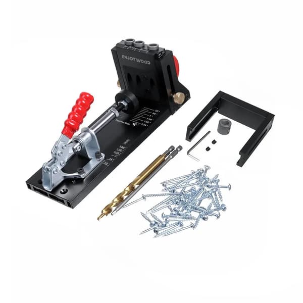 Woodworking Pocket Hole Jig Kit, Justerbar Højde, Robust Toggle Klemme,XK4-A