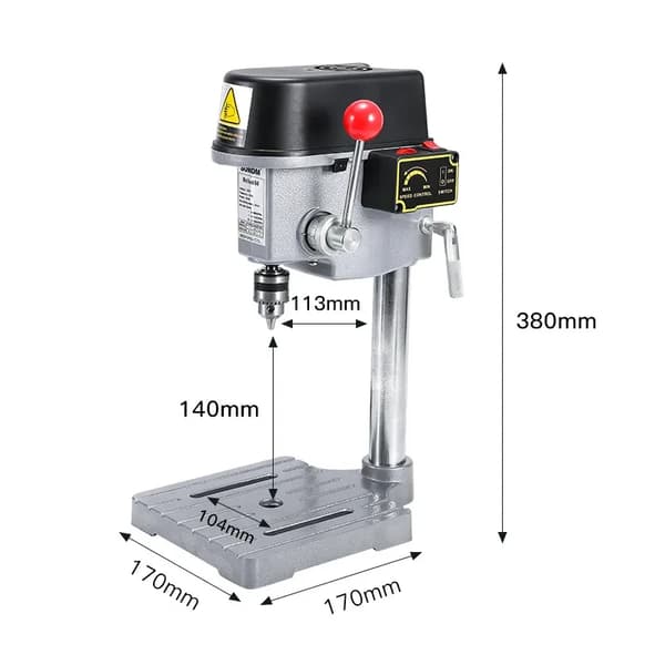 Elborrstativ, Mini Borddesign, Precisionborrning, Robust Konstruktion
