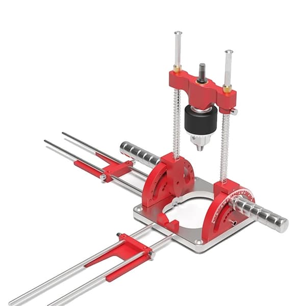Träbearbetning Multi-vinkel Borrguide, Justerbar Höjd, Precision Positionering, Hållbar Aluminiumlegering