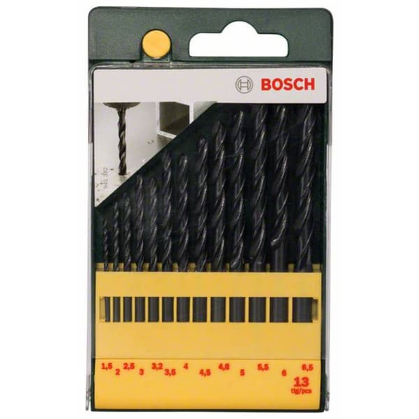 Bosch Accessories 2607019441 HSS Metall-spiralborrset 13 delar valssmidd DIN 338 Cylinderskaft 1 set