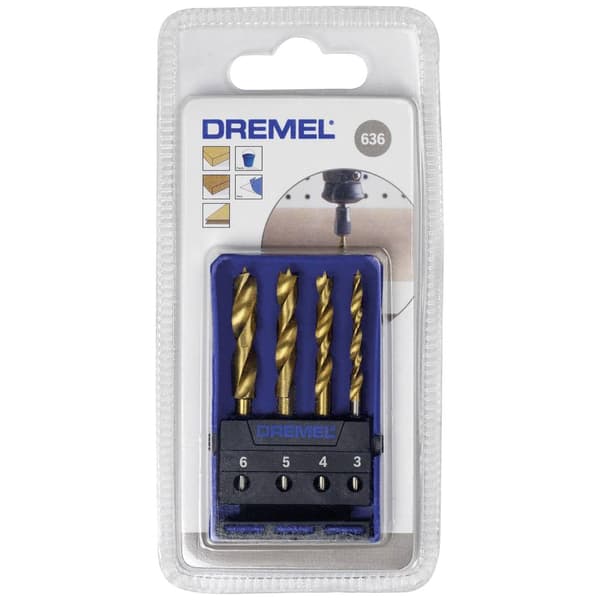 Träborrsats Dremel 636 Ø 3/4/5/6 mm 4 delar