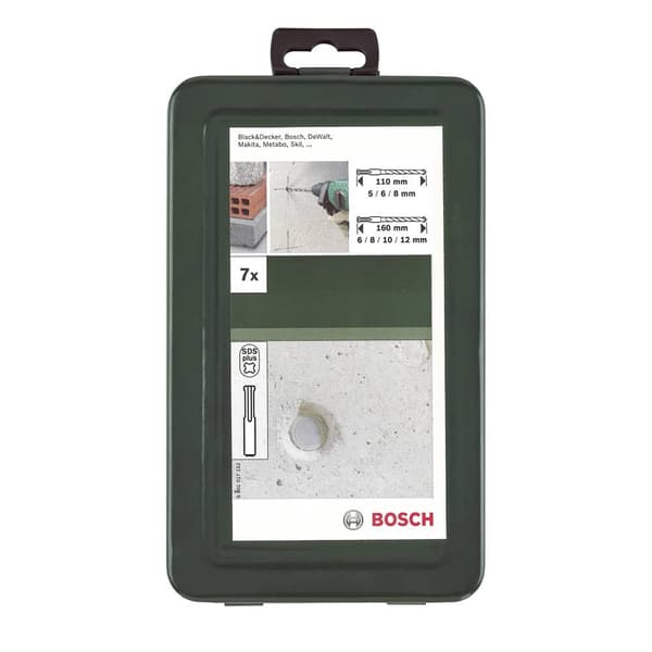 Bosch Accessories 2609255543 Borrhammar-set 7 delar 5 mm, 6 mm, 6 mm, 8 mm, 8 mm, 10 mm, 12 mm SDS-Plus 1 set