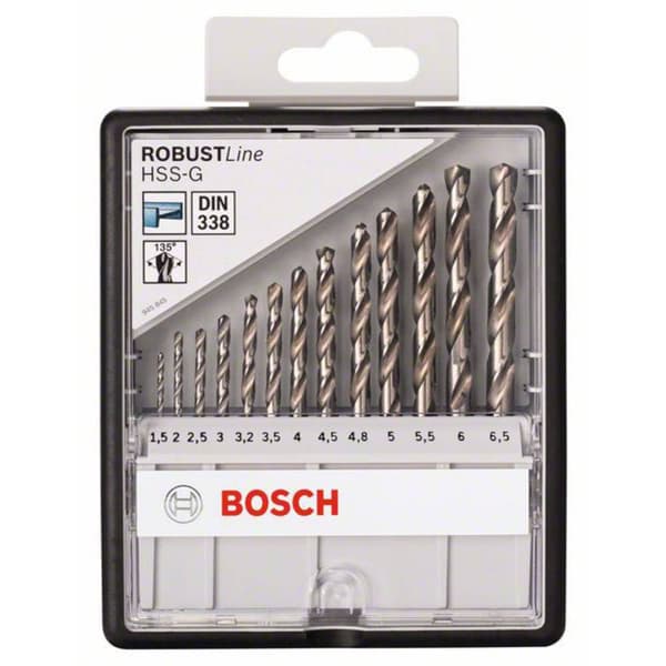 Bosch Accessories 2607010538 HSS Metall-spiralborrset 13 delar Slipat DIN 338 Cylinderskaft 1 set