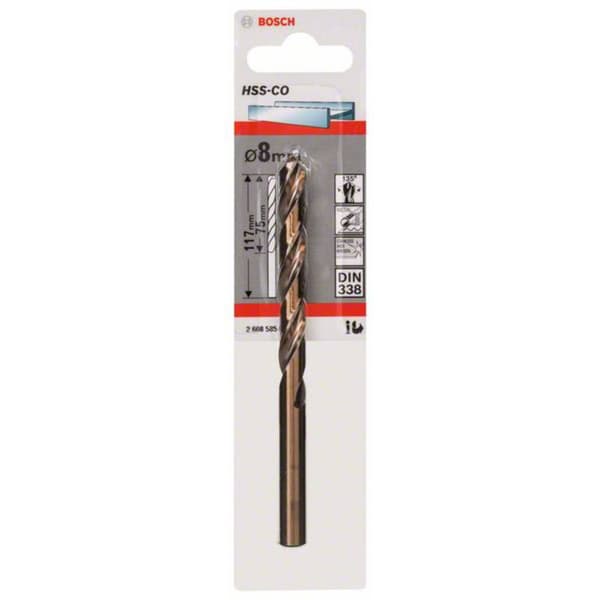 Bosch Accessories 2608585860 HSS Metall-spiralborr 8 mm Total längd 117 mm Cobalt DIN 338 Cylinderskaft 1 st