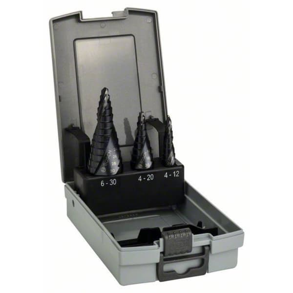 Bosch Accessories 2608588069 HSS Stegborrset 3 delar 4 - 12 mm, 4 - 20 mm, 6 - 30 mm TiAIN 3-skaft 1 set