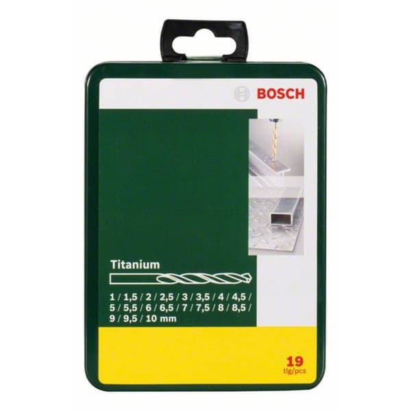 Bosch Accessories 2607019437 HSS Metall-spiralborrset 19 delar TiN DIN 338 Cylinderskaft 1 set