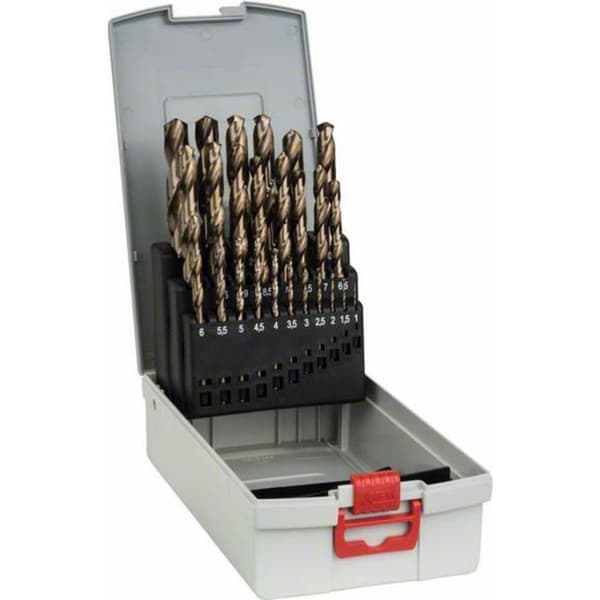 Bosch Accessories 2608587018 HSS Metall-spiralborrset 25 delar Cobalt DIN 338 Cylinderskaft 1 set