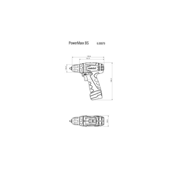 Metabo PowerMaxx BS 600079500 Borrskruvdragare batteri 10.8 V 2 Ah Li-Ion inkl. 1x batteri