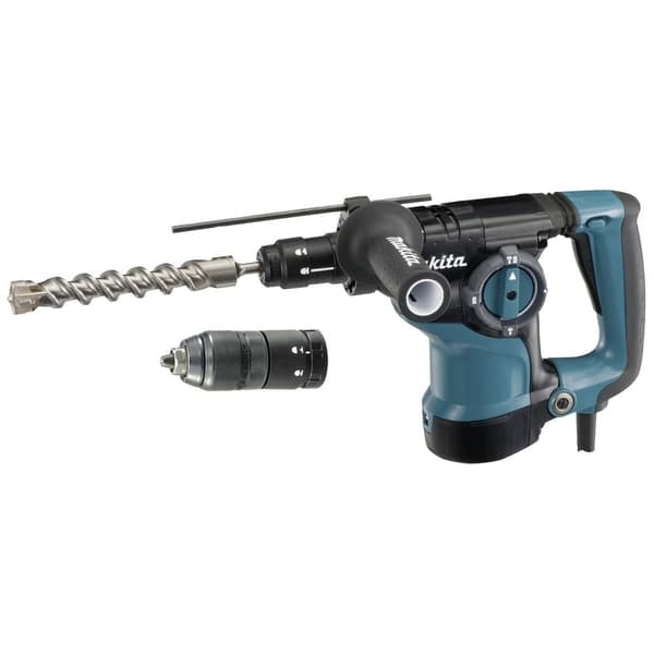 Makita HR2811FT SDS-Plus-Kombihammare, Borrhammare 800 W inkl. väska, exkl. batteri/laddare, Utan laddare